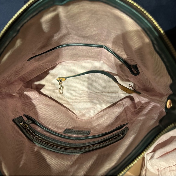 Dooney & Bourke Vintage Rare Pebble Grain Leather Large Hobo Hunter Sac West - Picture 14 of 15